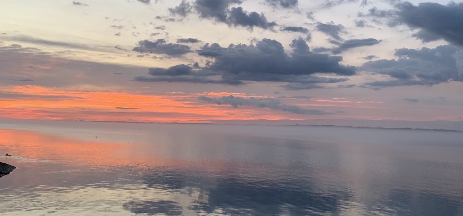 Sunrise on the St. Lawrence river. May 29, 2020